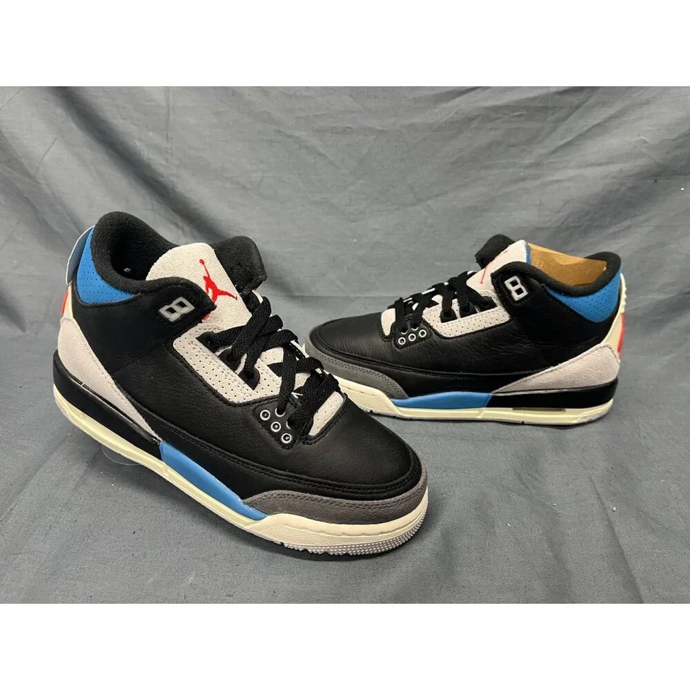 Nike Boys Air Jordan 3 Retro OG (GS) Sneakers Black Size 4 NEW NO BOX! - Picture 1 of 11